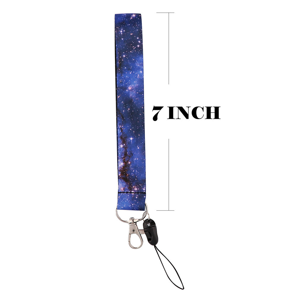 Wholesale Polyester Sunflower Starry Sky Short Mobile Phone Lanyard Keychain